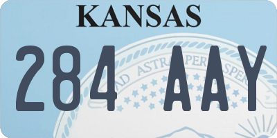 KS license plate 284AAY