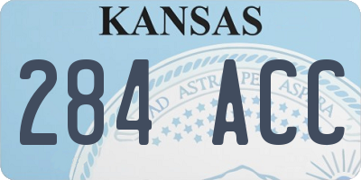 KS license plate 284ACC