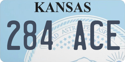 KS license plate 284ACE