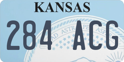 KS license plate 284ACG