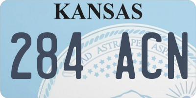 KS license plate 284ACN