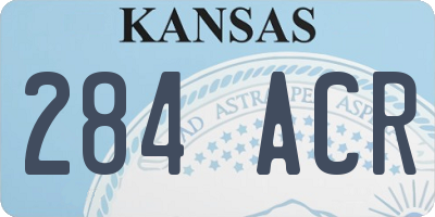 KS license plate 284ACR
