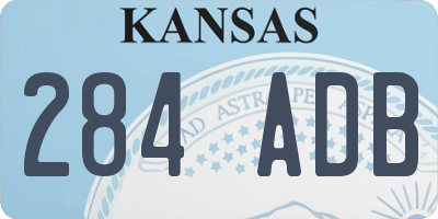 KS license plate 284ADB