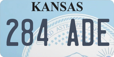 KS license plate 284ADE