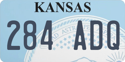KS license plate 284ADQ
