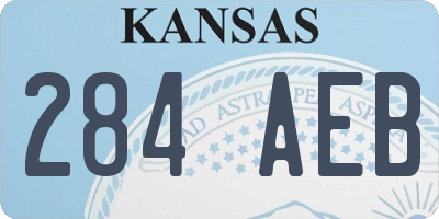 KS license plate 284AEB