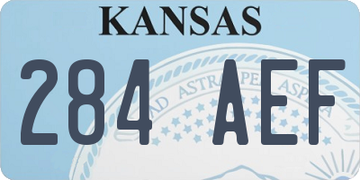 KS license plate 284AEF