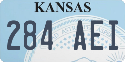 KS license plate 284AEI
