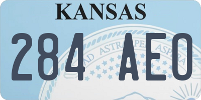 KS license plate 284AEO