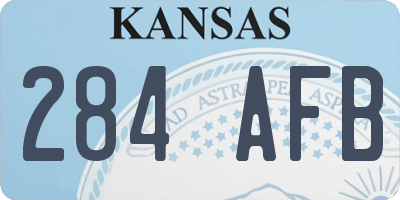 KS license plate 284AFB