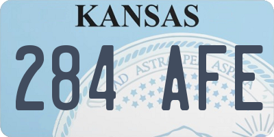 KS license plate 284AFE