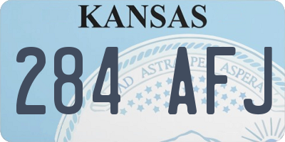 KS license plate 284AFJ