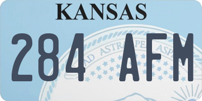 KS license plate 284AFM