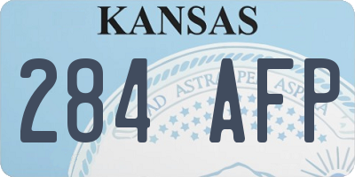 KS license plate 284AFP