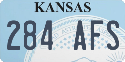 KS license plate 284AFS