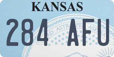 KS license plate 284AFU