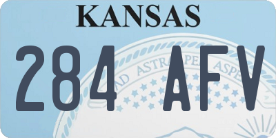 KS license plate 284AFV