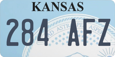 KS license plate 284AFZ