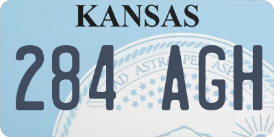 KS license plate 284AGH