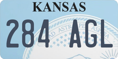 KS license plate 284AGL