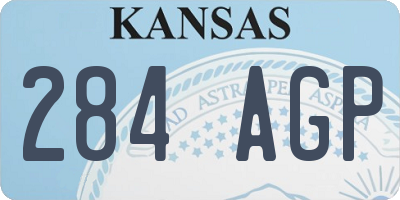 KS license plate 284AGP