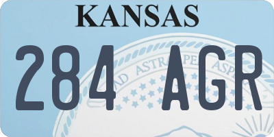 KS license plate 284AGR
