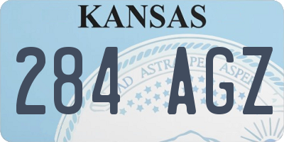 KS license plate 284AGZ