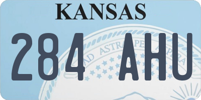 KS license plate 284AHU