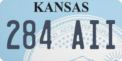 KS license plate 284AII