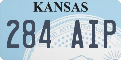 KS license plate 284AIP
