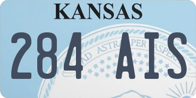 KS license plate 284AIS
