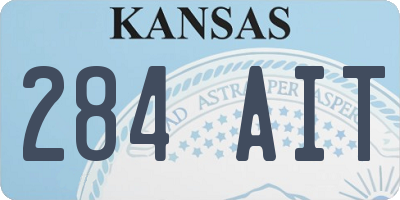 KS license plate 284AIT