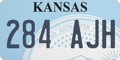 KS license plate 284AJH