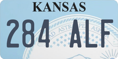 KS license plate 284ALF