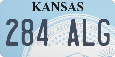 KS license plate 284ALG