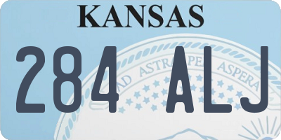 KS license plate 284ALJ