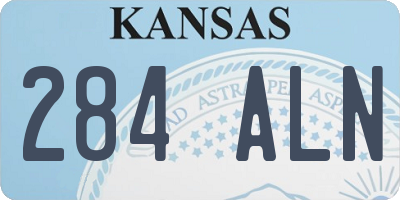 KS license plate 284ALN