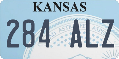 KS license plate 284ALZ