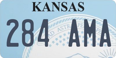 KS license plate 284AMA