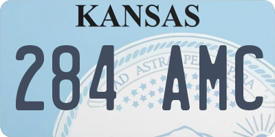 KS license plate 284AMC