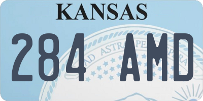 KS license plate 284AMD