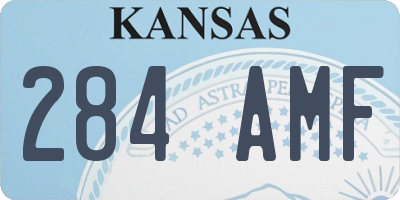 KS license plate 284AMF
