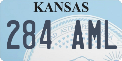 KS license plate 284AML