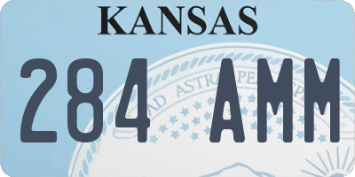 KS license plate 284AMM
