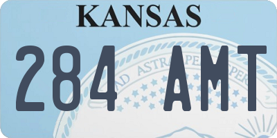 KS license plate 284AMT