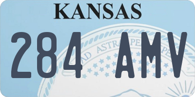 KS license plate 284AMV