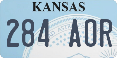 KS license plate 284AOR