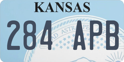 KS license plate 284APB