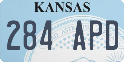 KS license plate 284APD