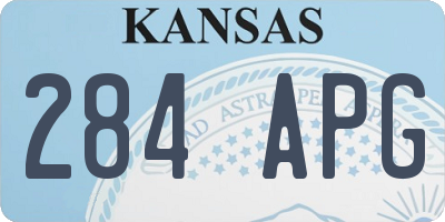 KS license plate 284APG